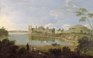 Castillo de Caernarvon, c.1745-50 (óleo sobre lienzo) de Richard Wilson