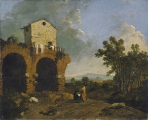 Villa Adriana, cerca de Tívoli de Richard Wilson