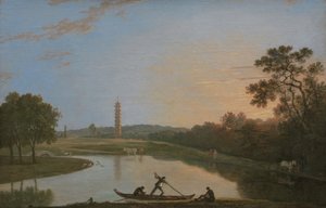 Jardines de Kew: La Pagoda y el Puente [1985, Cormack, YCBA Catálogo Conciso].
