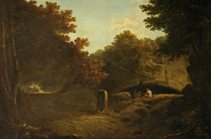 La Riccia, cerca de Albano, Italia 1752-57 (óleo sobre lienzo) de Richard Wilson