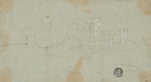 Boceto de fortaleza en la colina