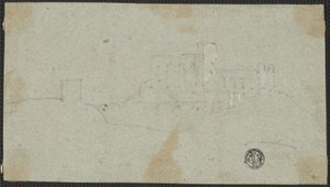 Boceto de fortaleza en colina