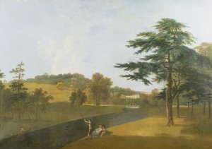 Vista sur de Wilton House, al otro lado del Nadder (óleo sobre lienzo) de Richard Wilson