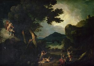 La destrucción de los hijos de Niobe (óleo sobre lienzo) de Richard Wilson