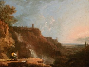 El palacio de Micenas, Tívoli, y vista lejana de Roma de Richard Wilson