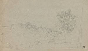 Vista de la Casa y Jardines de Wilson (recto); Vista de la Casa y Jardines de Wilson (verso) de Richard Wilson