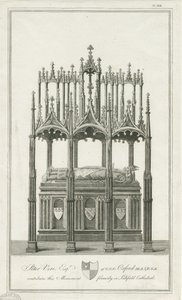 Catedral de Lichfield - Monumento al Obispo Blythe: grabado, nd [1762-1798] de Richard Woollett Basire