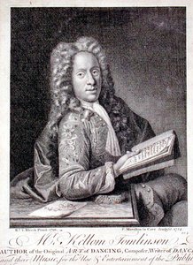 Retrato de Kellom Tomlinson (c.1690-c.1753) grabado por François Morellon la Cave (fl.1731-54) 1754 de Richard van (after) Bleeck