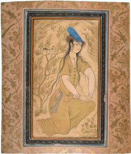 Chica con sombrero de piel, 1602 de Riza i Abbasi