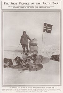 La primera imagen del Polo Sur de Roald Engelbergt Gravning Amundsen