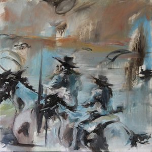 Blue Riders Overlap, 2015 (acuarela)