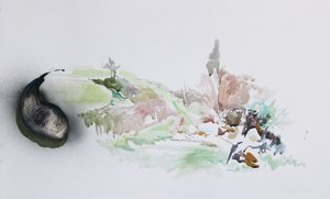 Punta de mosca, 2015 (acuarela) de Rob D Davies