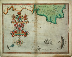 Las flotas inglesa y española los días 1 y 2 de agosto de Robert (after) Adams