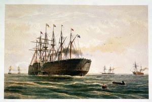 El Great Eastern en marcha, 23 de julio de Robert (after) Dudley