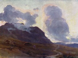 Noche que llega, cerca de Beddgelert