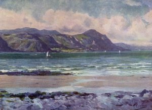 Vista distante de Penmaenmawr, luz de la mañana de Robert (after) Fowler