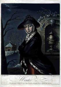 Invierno, grabado por C. Corbutt (Richard Purcell), pub. por Robert Sayer, c.1760