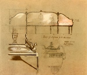 Diseño para un sofá, 1777, 1946