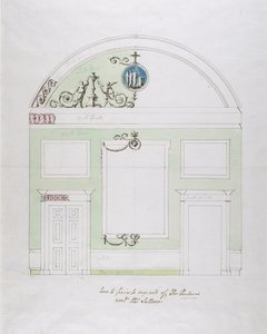 Diseño para la pared final del comedor, Headfort House de Robert Adam