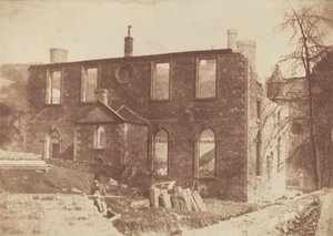 Capilla de Lady Glenorchy durante su demolición, en el emplazamiento de la estación de Waverley,c. 1846 (foto)
