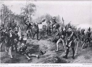 Jorge II en Dettingen, ilustración de 