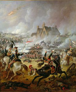 La batalla de Waterloo (óleo sobre lienzo) de Robert Alexander Hillingford