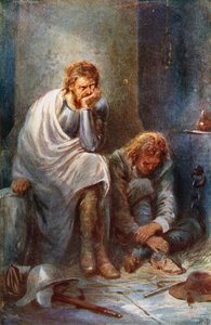 Los peregrinos en el castillo de las dudas (litografía en color) de Robert Ambrose (after) Dudley