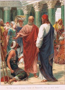 Ilustración de "Bible Stories" de Ernest Nister, c.1910 (litografía en color) de Robert Ambrose Dudley