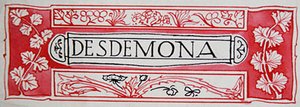 Desdémona, de Heroínas de Shakespeare por Anna Murphy Jameson