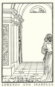 Ilustración para Poemas de John Keats: Isabella o La Maceta de Albahaca de Robert Anning Bell