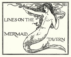 Ilustración para Poemas de John Keats: Líneas en la Taberna de la Sirena (litografía) de Robert Anning Bell