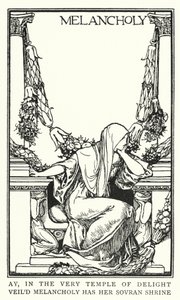 Ilustración para Poemas de John Keats: Melancolía (litografía) de Robert Anning Bell