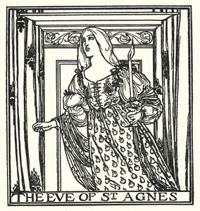 Ilustración para Poemas de John Keats: La víspera de Santa Inés de Robert Anning Bell