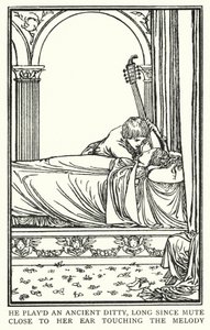 Ilustración para Poems by John Keats: The Eve of St Agnes de Robert Anning Bell