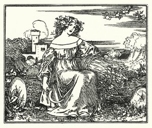 Ilustración para Poemas de John Keats: A Otoño (litografía) de Robert Anning Bell