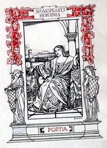 Portia, de Heroínas de Shakespeare por Anna Murphy Jameson de Robert Anning Bell