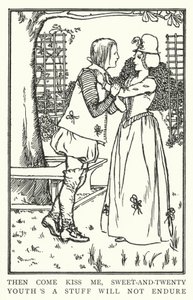 Entonces ven y bésame, dulce y veinte, la juventud es algo que no perdura de Robert Anning Bell