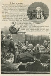 Un caso para expertos: Bocetos en los Tribunales Reales de Justicia; con una viñeta del Sr. Justice Kay de Robert Barnes