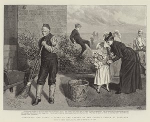 Inocencia y crimen, una escena en el jardín de la prisión de convictos en Portland de Robert Barnes