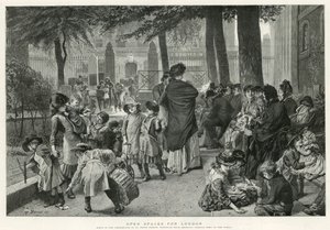 Escena en el cementerio de la Iglesia de San Juan, Waterloo Road de Robert Barnes