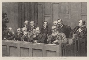Bocetos en los Tribunales Reales de Justicia, un Jurado Especial