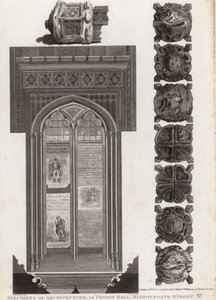 Especímenes de arquitectura en Crosby Hall, Bishopsgate Street, Londres de Robert Blemell Schnebbelie