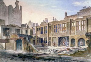 Vista de la demolición de Winchester Place, Londres de Robert Blemmell Schnebbelie