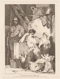 Disfrutando de la felicidad doméstica de Robert Blyth, after John Hamilton Mortimer