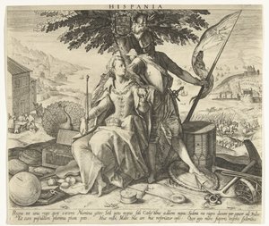 España Hispania (título sobre objeto) Alegorías de los países europeos (título de la serie) de Robert Bossart