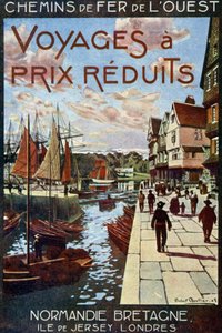 Un puerto de Normandía, anuncio de los ferrocarriles del oeste de Francia de Robert Boullier