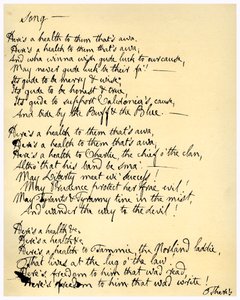 Un brindis por los que se han ido de Robert Burns