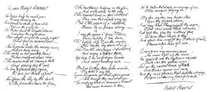 Lamento de la Reina María, poema en la caligrafía de Robert Burns, finales del siglo XVIII, 1840 de Robert Burns