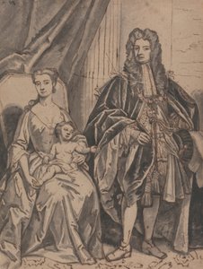 Retrato de una familia, llamada John Sheffield, duque de Buckingham, y familia