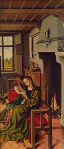 Ala de retablo Santa Bárbara, 1438, c. 1934 de Robert Campin